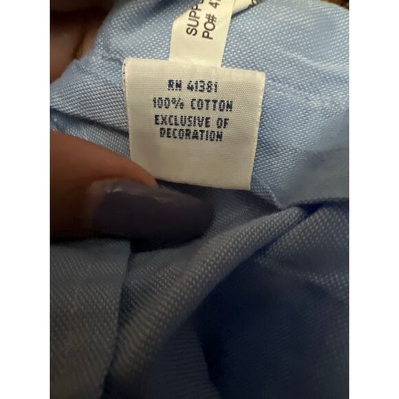 Ralph Lauren Chambray Oxford Mens Button Down Shirt Light Blue Size 4XB - Picture 7 of 10